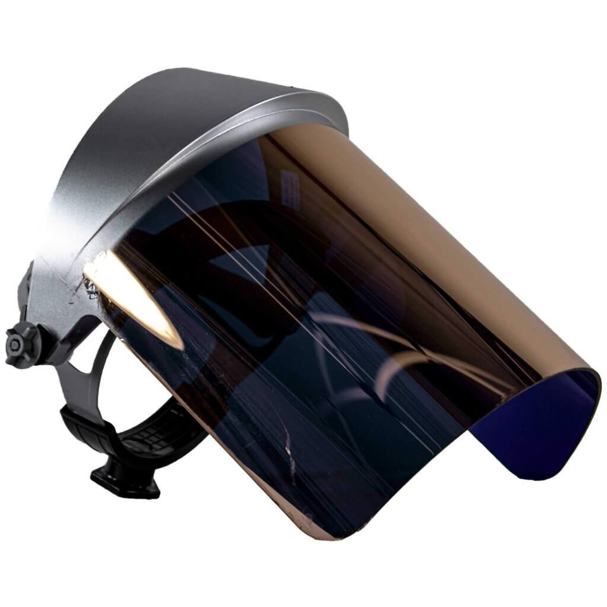 OBERON™ - Face Shield with Ratcheting Headgear - Heat Reflective - Window: Didymium Gold - With Lower Crown - Model # 2191R